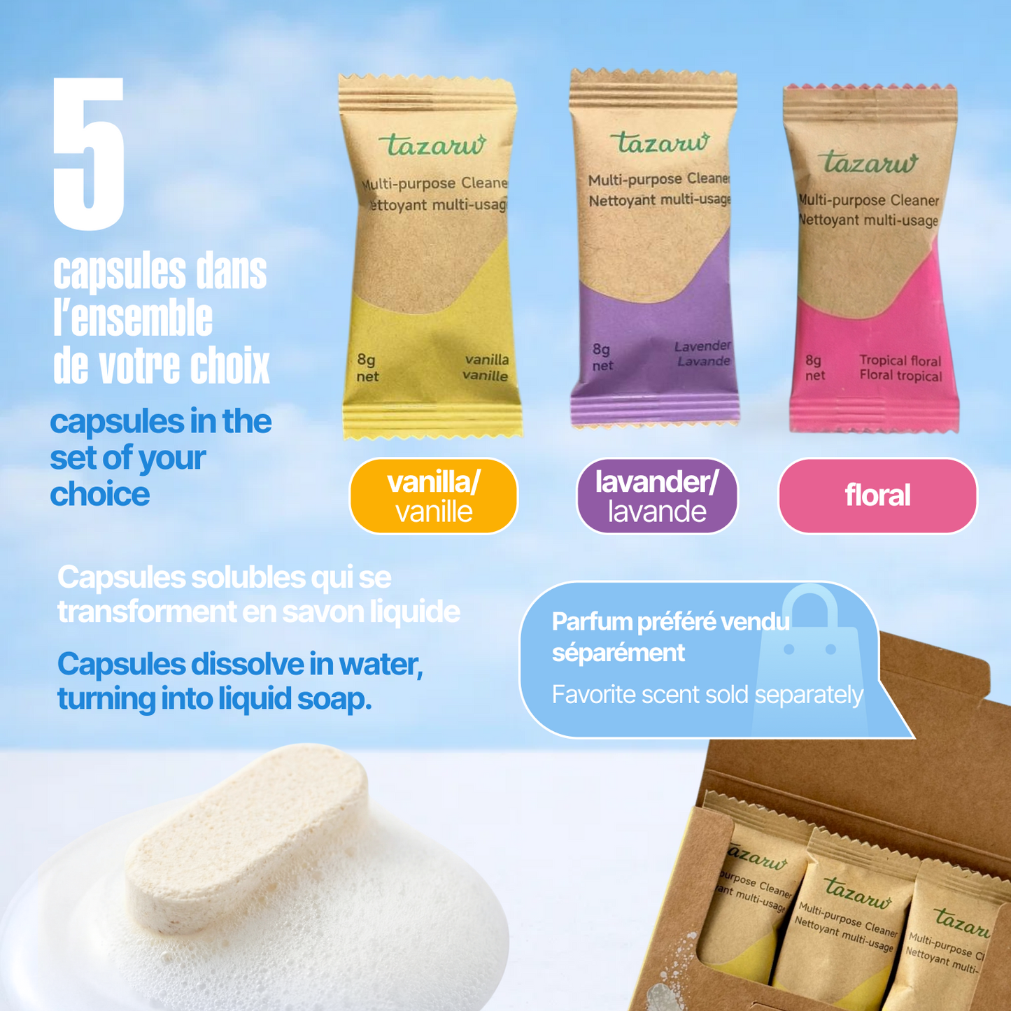 Multi - purpose cleaner refill tablet - lavender